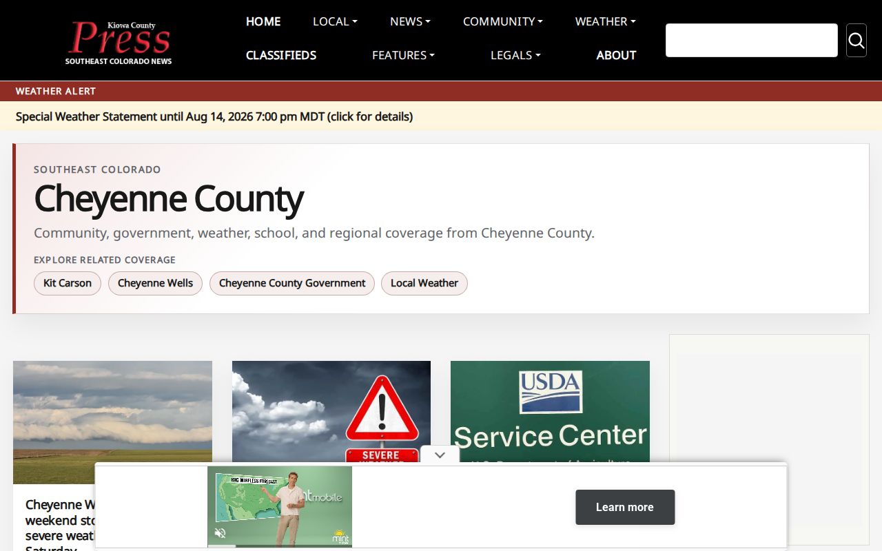 Kiowa County Press Cheyenne County crime news section