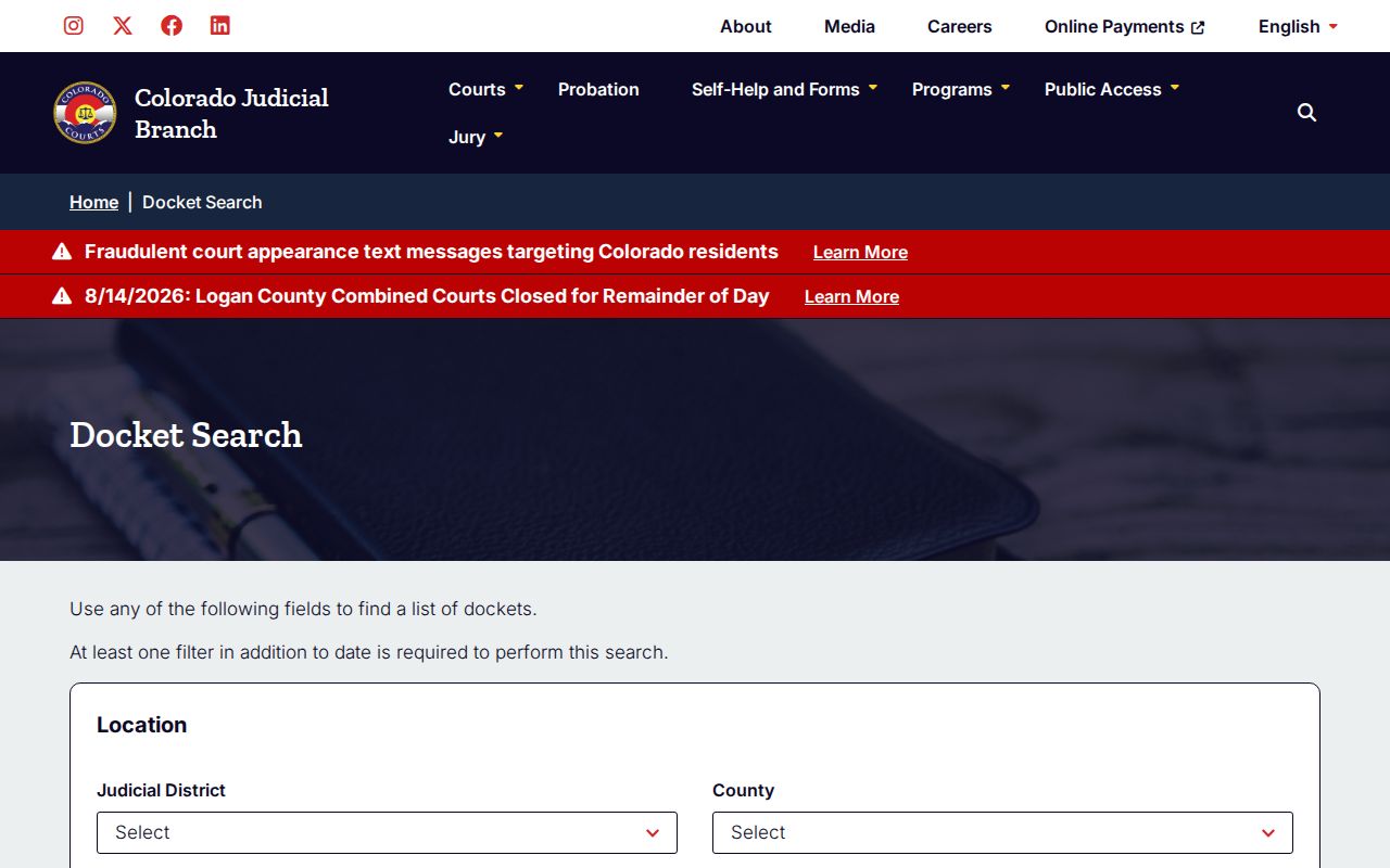 Cheyenne County arrest case and court docket search